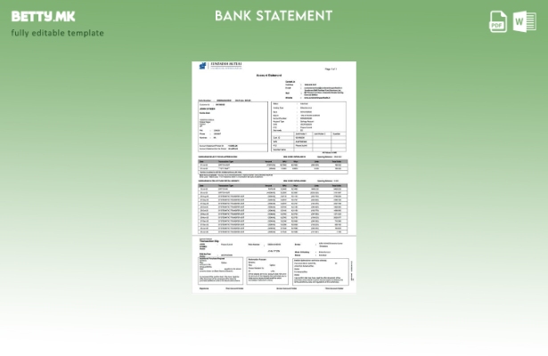 Модерен стил Индија Sundaram Mutual извод за сметка шаблон за збор